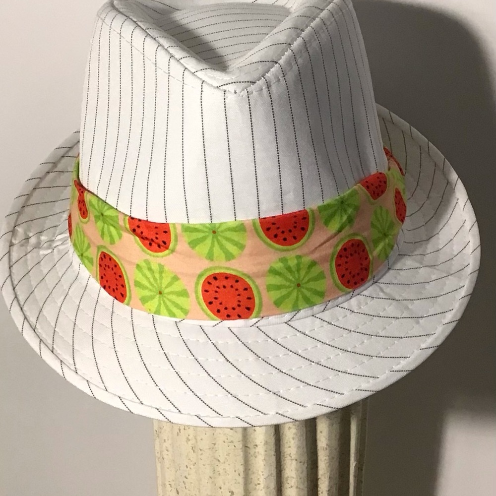 Pinstripe Fedora with removable band